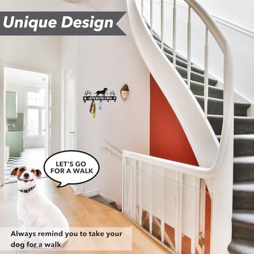 Iron Dog Leash Holder for Wall with 5-Hooks, Doorway Dog Hooks, Dog Accessory Holder - Image 6