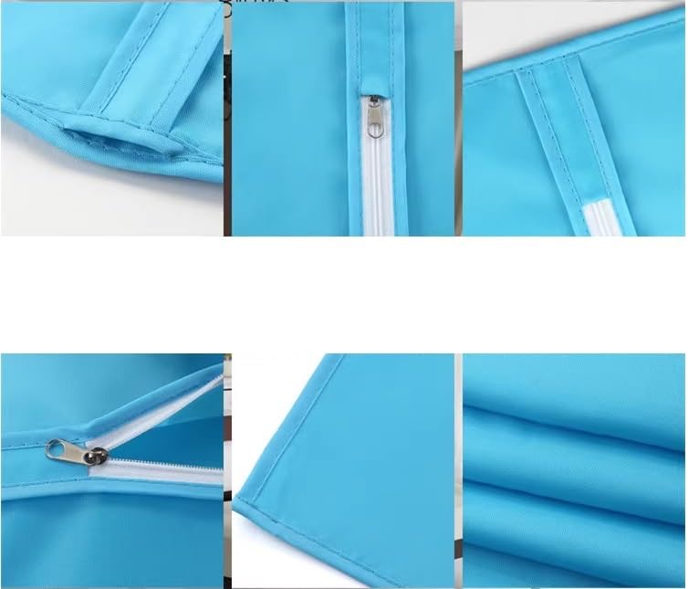 Habrur Clothes Cover 5 Pack Foldable Garment Bag Non-Woven Suit Bag with Clear Window Garment Bags Suit Bags (Color : D, Size : 58 * 88cm)3