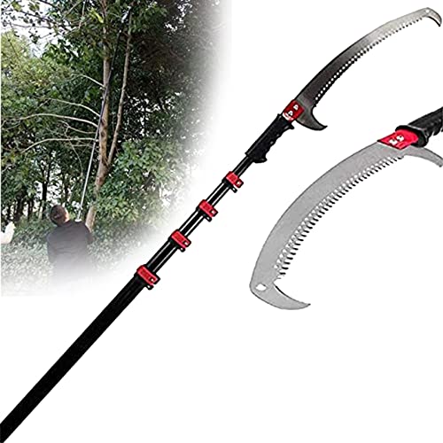 Telescopic Pole Saw, Extended Telescopic Pruning Saw with Telescopic Handle, Landscaping Tool, High-Altitude Branch and Leaf Trimmer,5.4m