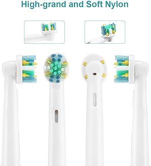 Grop Toothbrush Replacement Heads Refill for Oral-B Electric Toothbrush, 8 Count with Covers