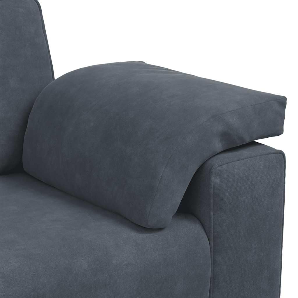 vidaXL Zweisitzer-Sofa Dunkelgrau 160x77x82 cm Samt