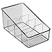 mDesign Plastic Food Packet Organizer Bin - Storage Station for Kitchen, Pantry - Holder for Spice Pouch, Dressing Mix, Sauce, Hot Chocolate, Tea, Sugar Packets, Ligne Collection - Smoke Gray