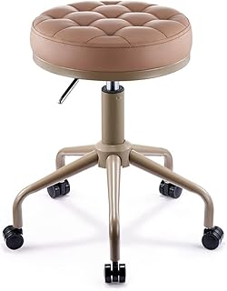 Rolling Stool Rolling Stool Stool,Swivel Stool, Adjustable Swivel Stool On Wheels, Robust Hydraulic Stool with Sgs Certified Hydraulic Bar for Salon, Mass (E)