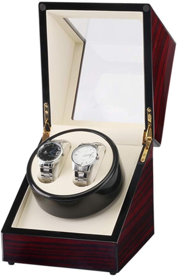 Watch Winders Watch Winder Boxes Piano Paint Automatic Watch Winder Quiet Motor Automatic 2+0 Winding Box Turn Table Device Mechanical Watch Storage Watch Box