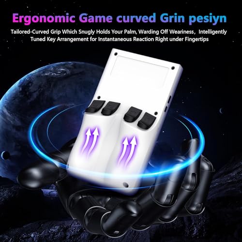 Image of R36MAX Retro Handheld Game Console, 4.0-Inch IPS Display, 720x720 Resolution, Linux System, 64GB Support 18,000+ Classic Games, 4000mah Battery, with Portable Case(White 64GB)