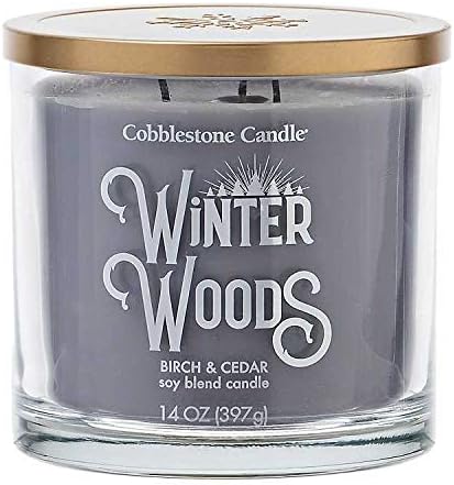 Winter Woods Scented Jar Candle | Home Decor, Soy Wax Blend with Triple Wick | 30-50 Hour Burn Time