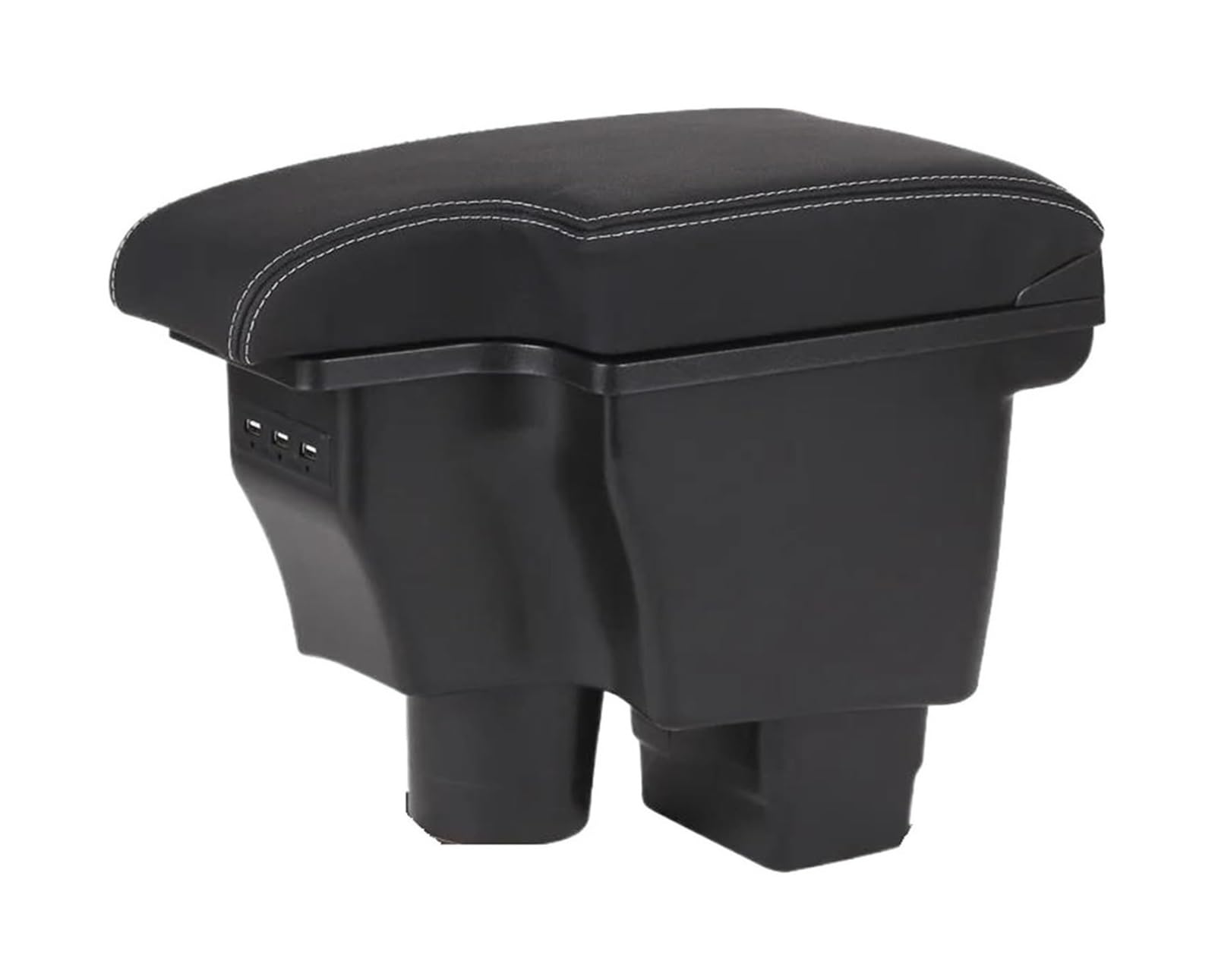 Hckclmbmzw B3 Genuine Leather For Mazda For Cx-3 For Mazda 2 For Skyactiv For Version Armrest Retrofit Car Storage Box Interior Details Usb Car Armrest Center Console(B3 Genuine Leather)