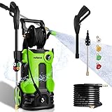 mrliance Pressure Washer 1800W Electric Power Washer 2300PSI High Pressure Cleaner Machine with 4 Nozzles Foam Cannon,Best for Cleaning Homes, Cars, Driveways, Patios, Fences, Garden (Green)