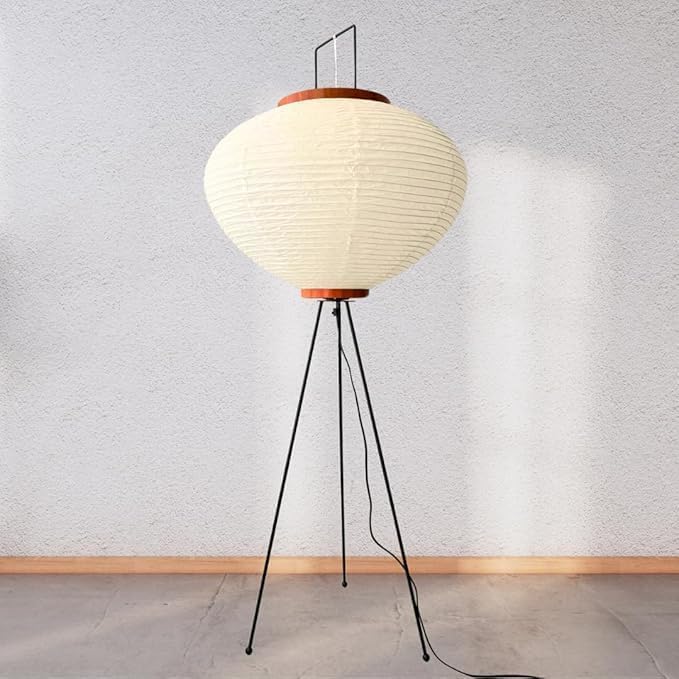 Nogy Noguchi Japanese Rice Paper Floor Lamp • 3000K Akari Standin...
