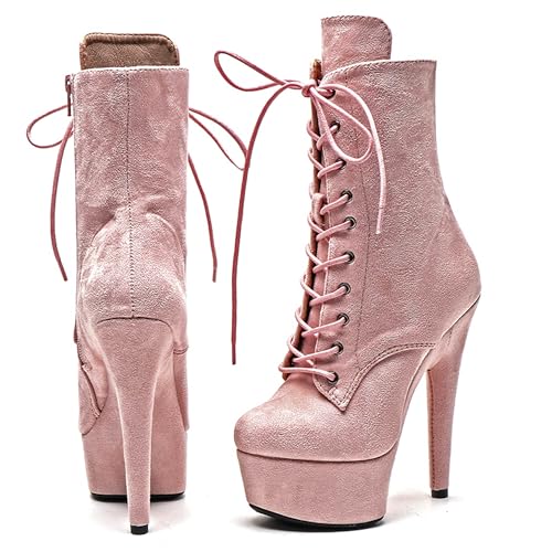 Image of WUXIN H&P 6 in Pole Dance Boot Shoes For Women,Exotic Stiletto Shoes Platform,Stiletto Platform Pole Dancing Ankle Boots Heels