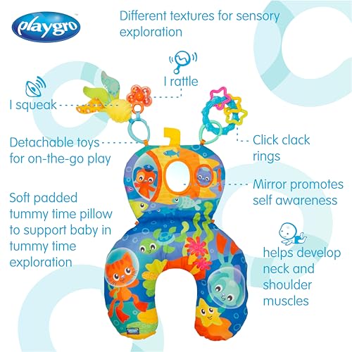 Playgro Ocean Adventure Abdominal Pillow, Multicoloured, Small - Image 2