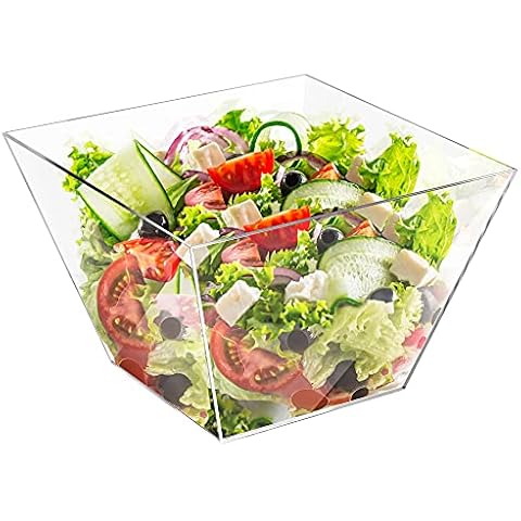 Elavain Acrylic Clear Bowl for Serving Cover