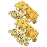 [BESTonZON] ベリーダンス用軽量コイン付きアンクレット 飾り手首カフス 民族舞踊衣装向け 快適で通気性良好 コスチュームパーティーやステー