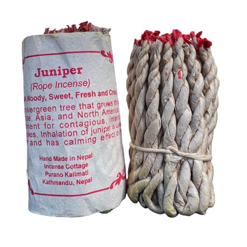 Fay Bless Lot de 2 paquets d'encens en corde fait main du Népal (genévrier)
