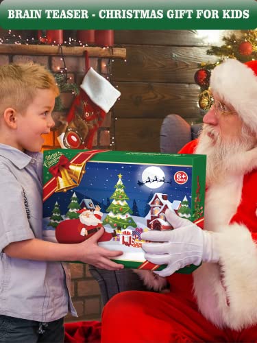 Advent Calendar 2022 For Kids - Christmas Gifts Brain Teaser Puzzles - Christmas Countdown Calendar Decoration Gift Box - 24 Pcs Metal Wire Puzzle Big Challenge For Adults Girls Boys Teens #TOP6