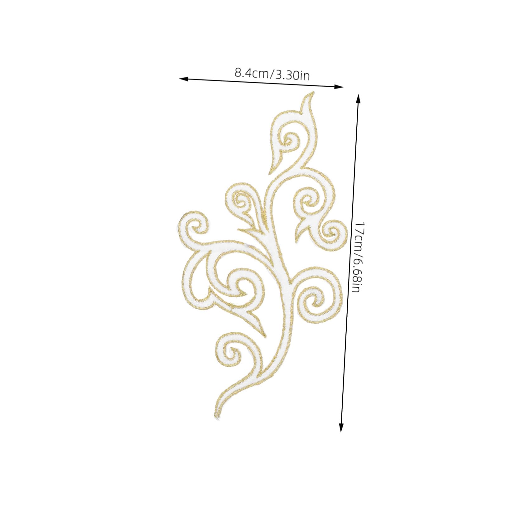 Kleiderapplikationen, Gestickte Blumen-Stoffaufnäher(White)