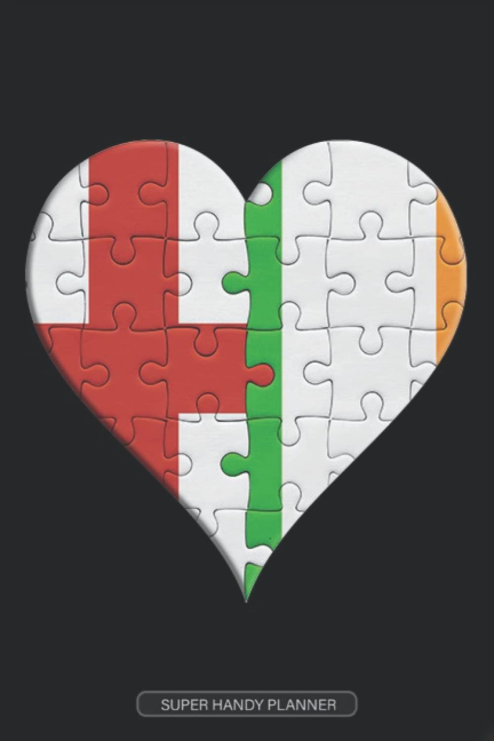 Planner: English Irish Flag United Heart Jigsaw Puzzle Flags Of England Ireland