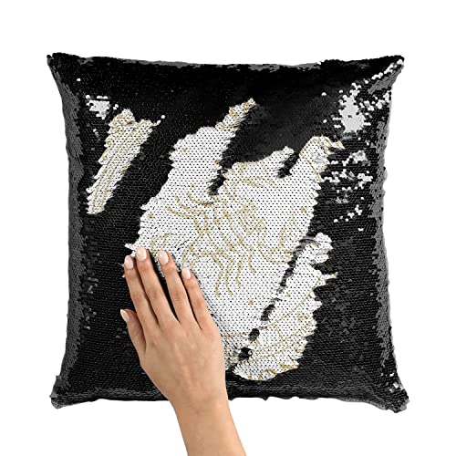 Coussin Sequin Noir Scorpion Astrologie pour Déco Canapé - 3