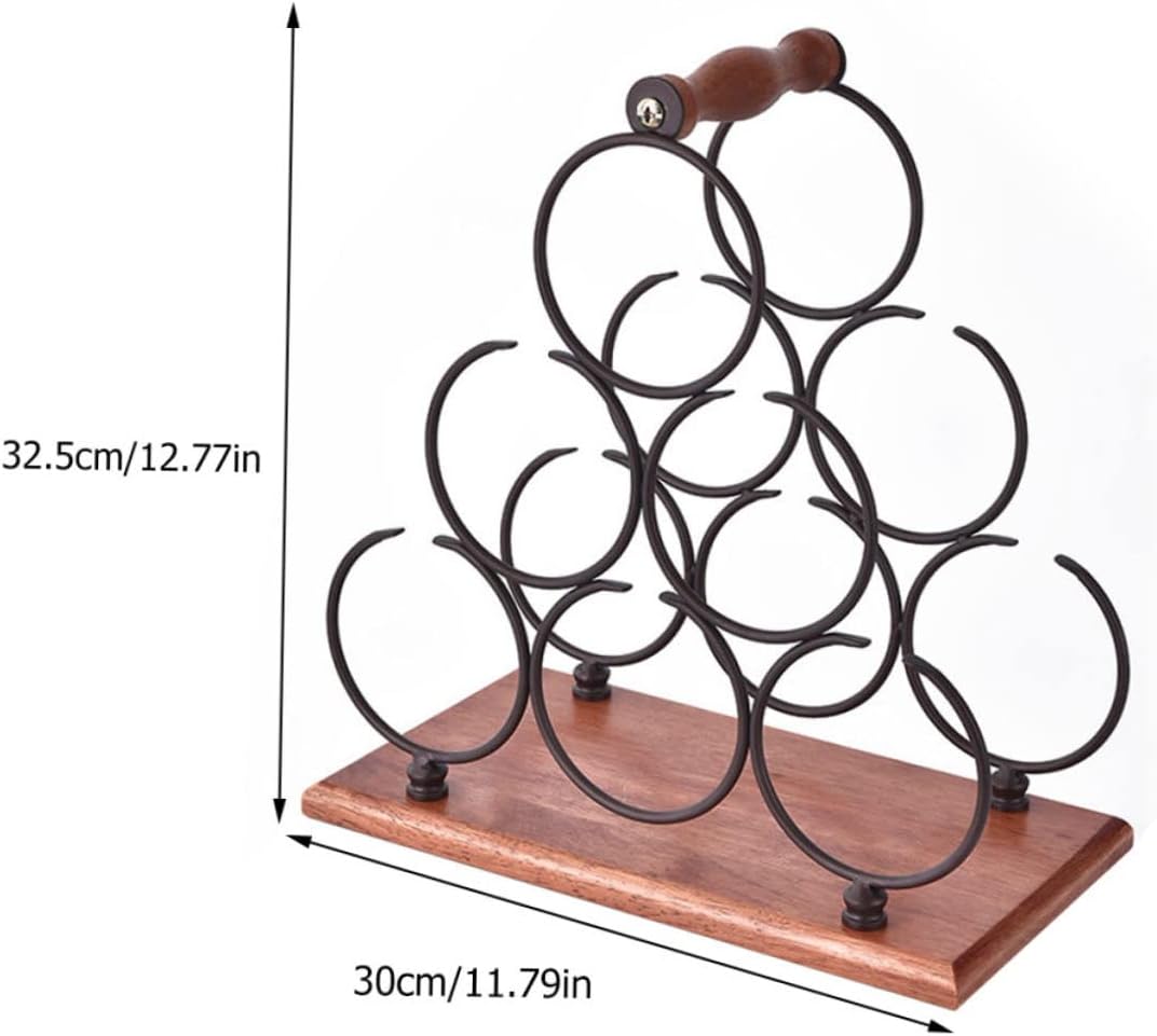 Cabilock Space-Saving Wine Rack Bottle Display Wall-Mounted Iron Wine Stand Bar Supply