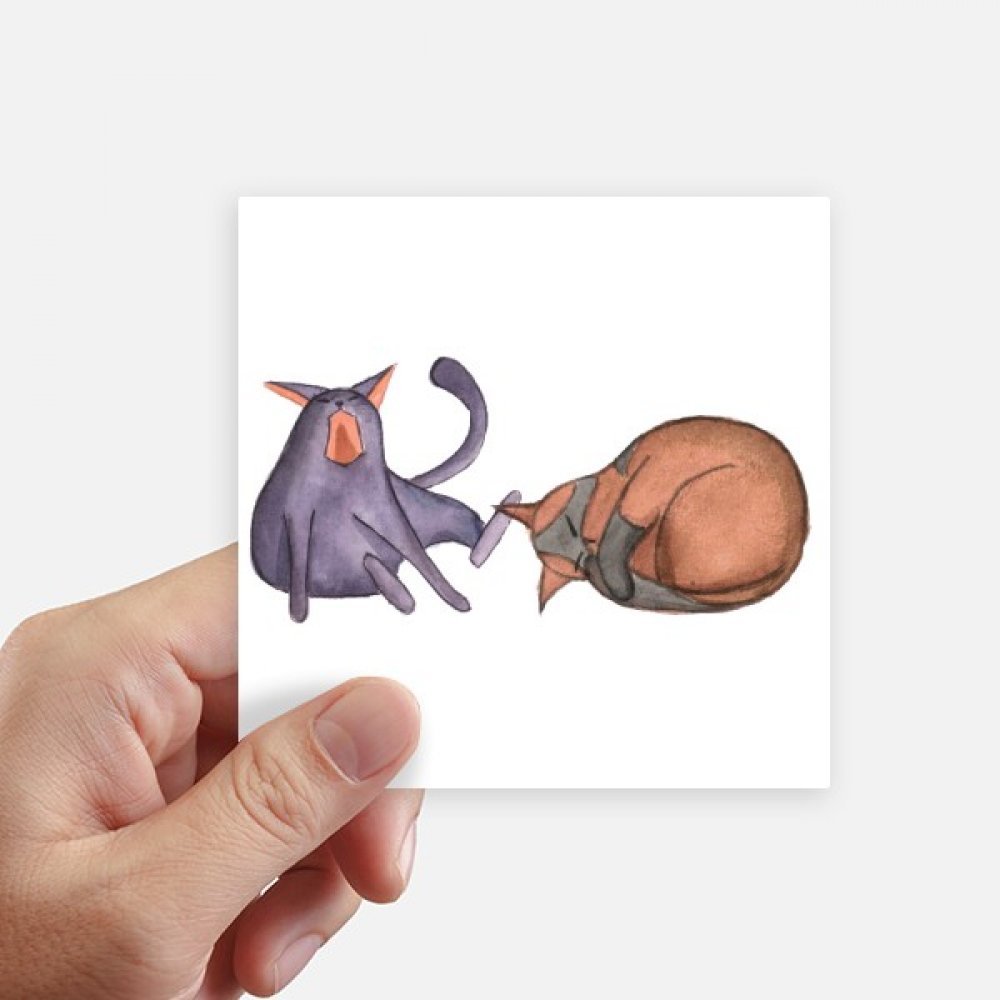 Sticker chat aquarelle bleu pour décorer votre ordinateur portable et valise de voyage