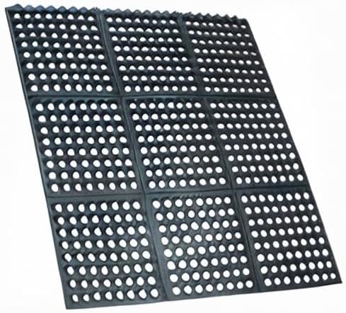 Miniatura 7 de Rubber-Cal Dura-Chef - Alfombrilla de goma antifatiga con enclavamiento comercial, 12 x 36 x 36 pulgadas, color negro, paquete de 8
