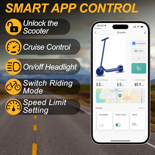 Image of Electric Scooter for Adults, Folding E Scooter with 250W-500W Motor 16-24 Mph Top Speed, Max 15-60Miles Long Range,6.5'' /8.5'' /10'' /14'' Solid Tires Commuting Scooters, Dual Brakes