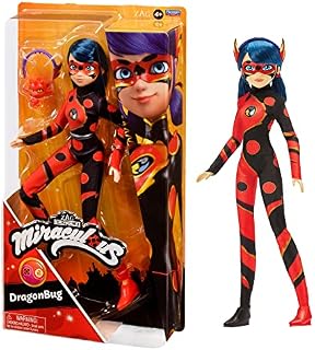 Miraculous Ladybug And Cat Noir Toys Dragon Bug Fashion Doll | 26cm Dragon Bug Doll With Accessories And Miraculous Kwami | Marinette Superhero Dragon Bug Figurine | Bandai Miraculous Dolls