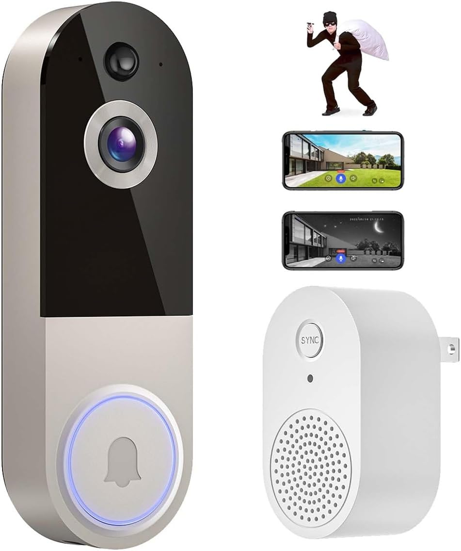 Amazon.com: Safe doorbell, Safe Doorbell Camera Wireless,Wireless Video ...