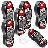 Loopeer 6 Pcs Neutral Shoe Shine Sponge, Instant Gloss and Portable, Leather Care for Furniture(Classic Style,0.2 oz)