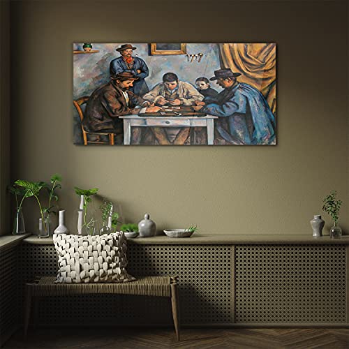 Tableau en verre Joueurs de Cartes pour raviver un mur vide