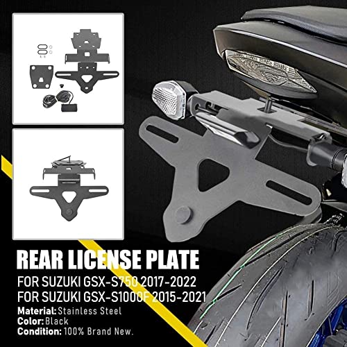 Motorcycle License Plate Bracket Holder Mount Tidy Fender Eliminator Kit With Led Tail Light For Su.zuki Gsx-S750 Gsxs750 Gsx-S Gsxs 750 2017-2023 Gsx-S1000F Gsxs1000F Gsx-S Gsxs 1000F 2015-2021 #TOP1