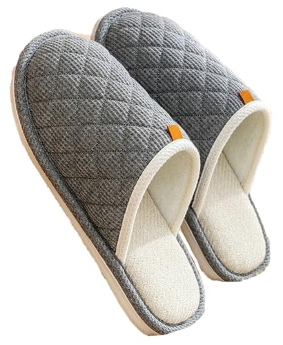 Caistre Cotton Slippers for Women Men 2025 Fall Cozy Slip-On House Shoes Soft Memory Foam Non-Slip Slipper