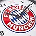 Produktbild FC Bayern München Stylische Wanduhr/Uhr/Wall Clock mit Quarzuhrwerk Ø 35 cm FCB - Plus gratis Aufkleber Forever München