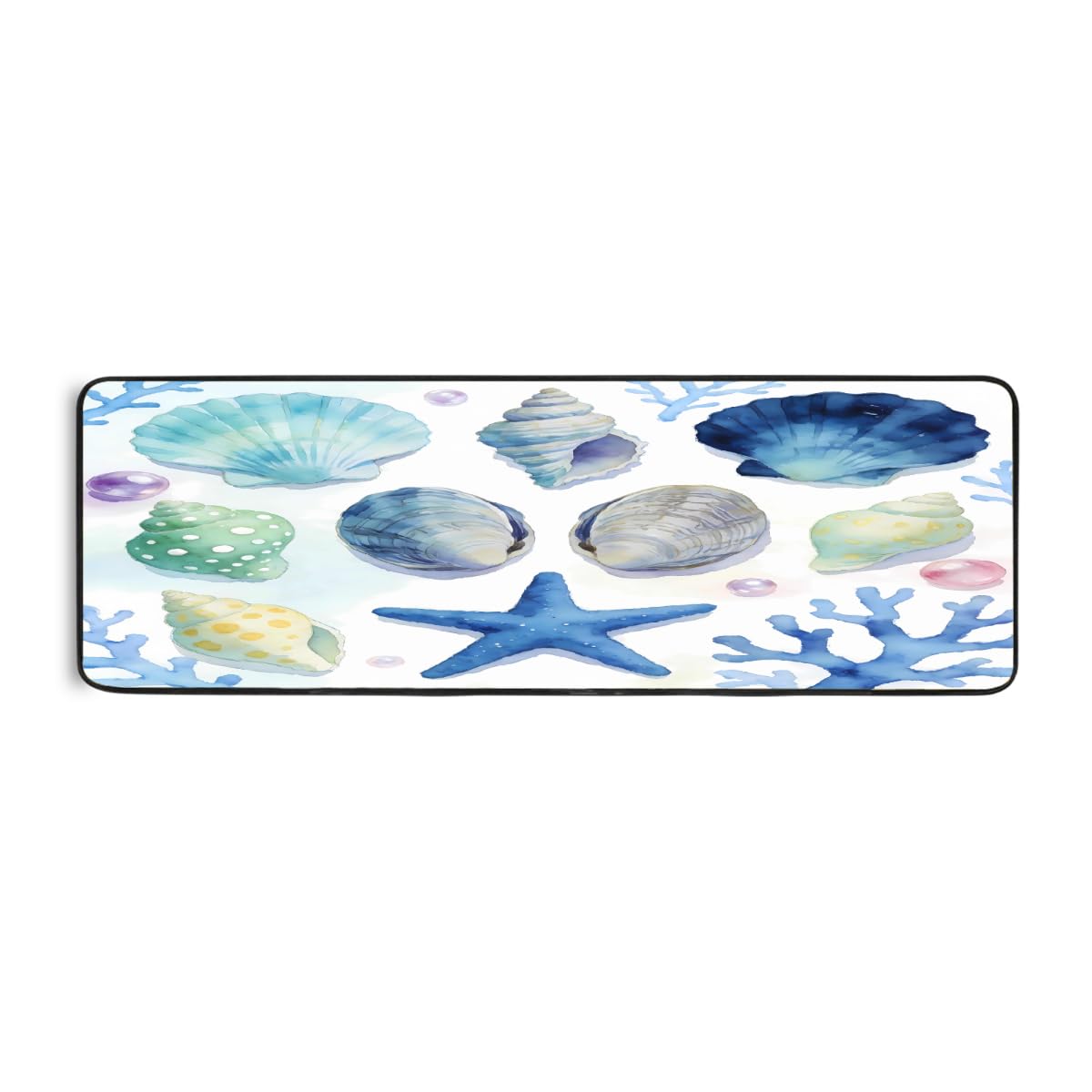 Tapis de sol aquarelle océan d'une douceur exceptionnelle 183cm
