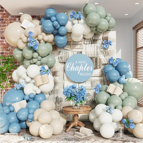 Ballons en latex vert sauge et rose pour guirlande anniversaire et fête