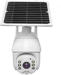 DELURA Solar Security Camera 4G Surveillance Cameras With Wifi Solar Power Security Camera IR Night Vision Remote Control Ip Camera Wifi 360 Outdoor Home Security (Color : 1, Size : 4G Version)