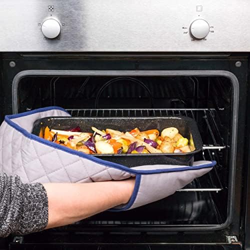 Russell Hobbs CW12611 Romano Vitreous Durable Enamel Roaster, 36 cm, Black, Dishwasher Safe, Rectangular Roasting Tin for Vegetables and Meat, Oven Safe Up To 230 Degrees, 36 x 25 x 4 cm