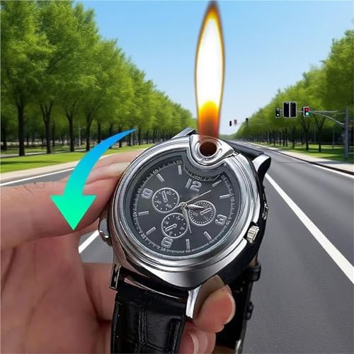 Encendedor de pulsera multi-función 2 en 1 negro miniatura 4