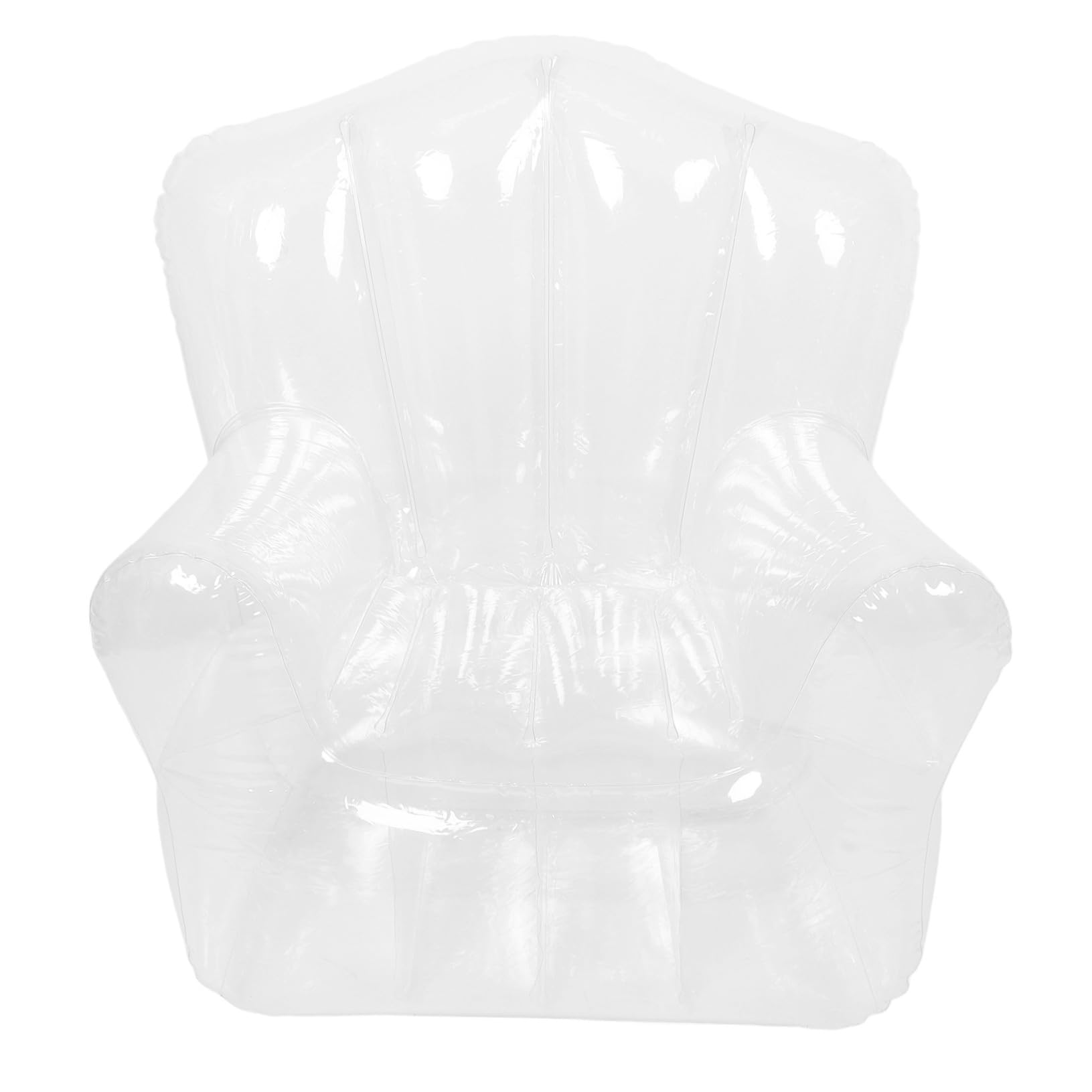 Chaise gonflable transparente portable pour aménager un petit balcon rapidement
