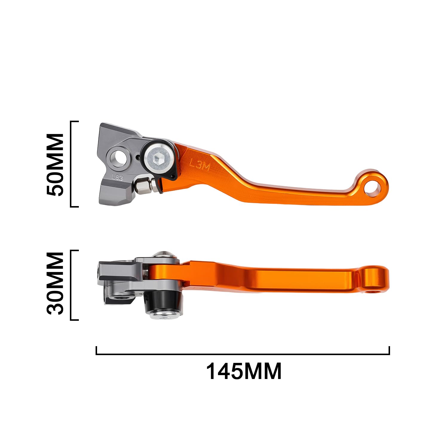 Motorrad Kupplungshebel Bremshebel,Hebel Billet Pivot für 250 300 350 400 450 500 505 525 530 SX SX XC XCF XCFW XCW EXCF XCFW SMR CR125/250 WR125/250/300/360 Orange