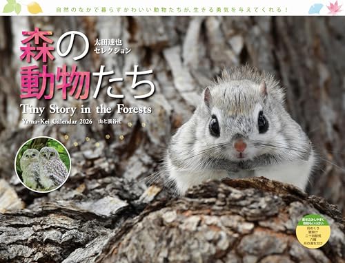 カレンダー2026 太田達也セレクション 森の動物たち Tiny Story in the Forests（月めくり/壁掛け/北海道） (ヤマケイカレンダー2026)