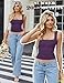 Avidlove Womens Tank Tops Crop Top Summer Going Out Square Neck Soft Camisole 2025 Trendy Purple