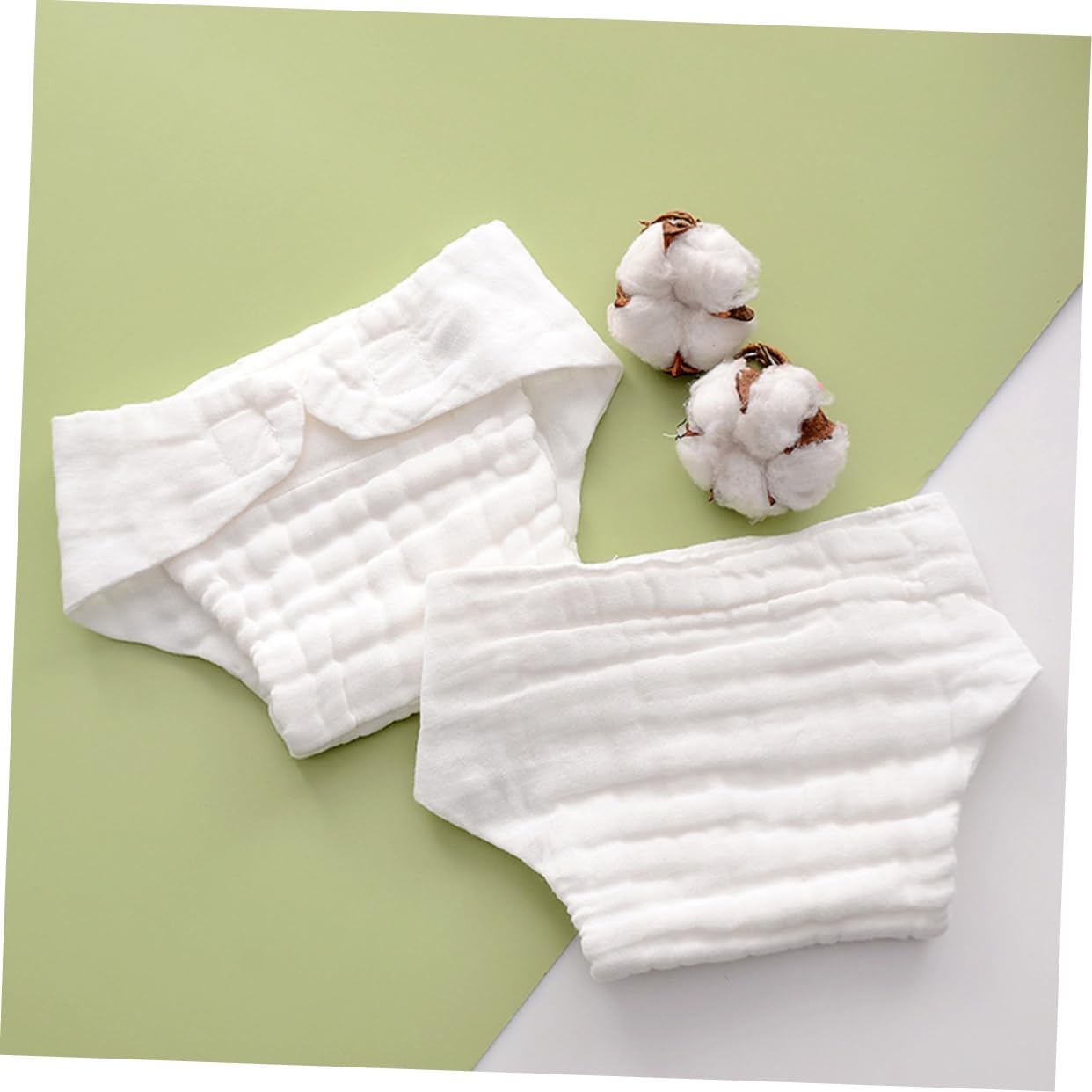 Beavorty 5Pcs Reusable Cloth Diapers for Infants Waterproof Breathable Washable Nappy Liners Size S for Newborns and Toddlers for Swimming and Everyday Use