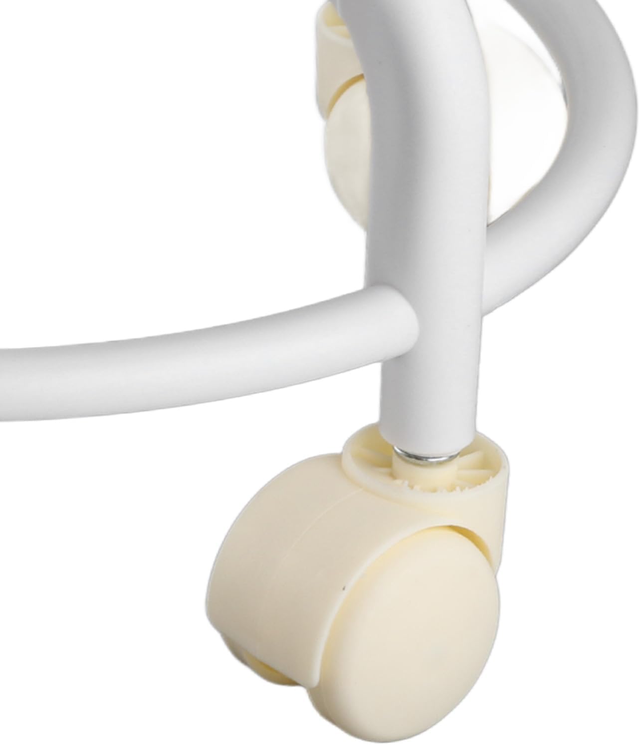 Rolling Ottoman, High Density Memory Foam, Quiet Wheels Double Layers Footrest Stool for Family Office, Metal, Black (Orange)