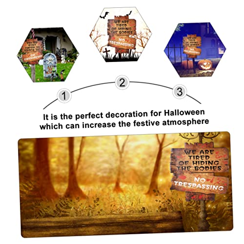 image for ABOOFAN Halloween Sign 1pc Halloween Cards Home Decoration Outdoor Dec