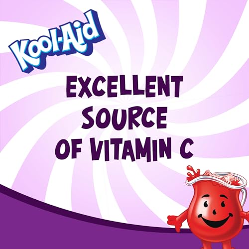 Image of Kool-Aid Powdered Soft Drink Mix, Sugar-Sweetened Grap, 19 oz Canister