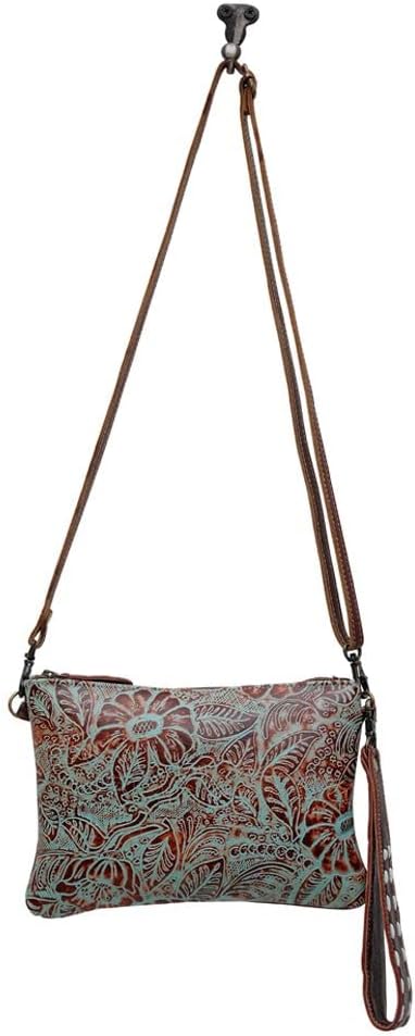 Myra Bag Western Leather Shoulder Handbag for Women - Upcycled Canvas Bag Seabeco - Image 5