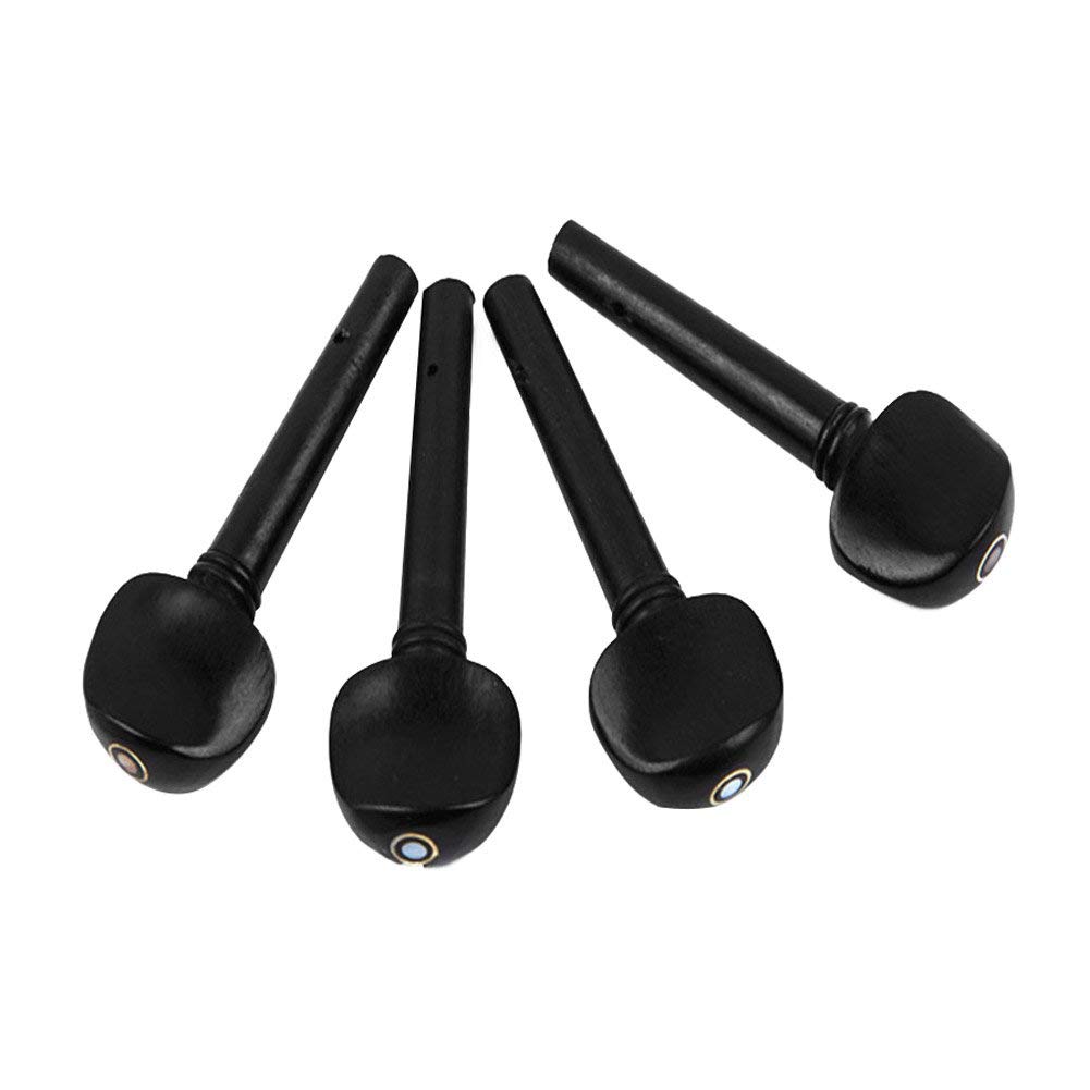 Dilwe Set de 4 Chevilles en Ébène pour Violon 4/4 - Accessoires de Réglage