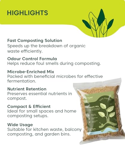 Image of Kyari Bokashi Mix 500g | Microbe-Enriched Kitchen Waste Decomposer for Fast & Odour-Free Composting | Ferments Vegetable, Cooked & Garden Waste into Nutrient-Rich Compost for Home & Balcony Gardens