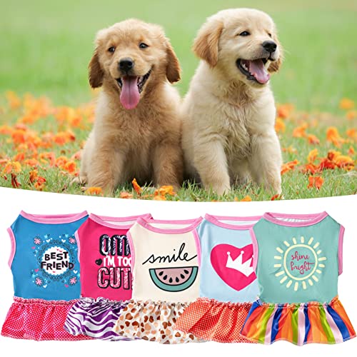 Puppy Dress - Dog Christmas Dress, Cat Sweet Dresses, Pet Princess Dress, Dog Clothes For Small Dogs Cats Puppy Pet Kitten, Pet Skirt For Thanksgiving Christmas New Year Birthday Beige S #TOP4